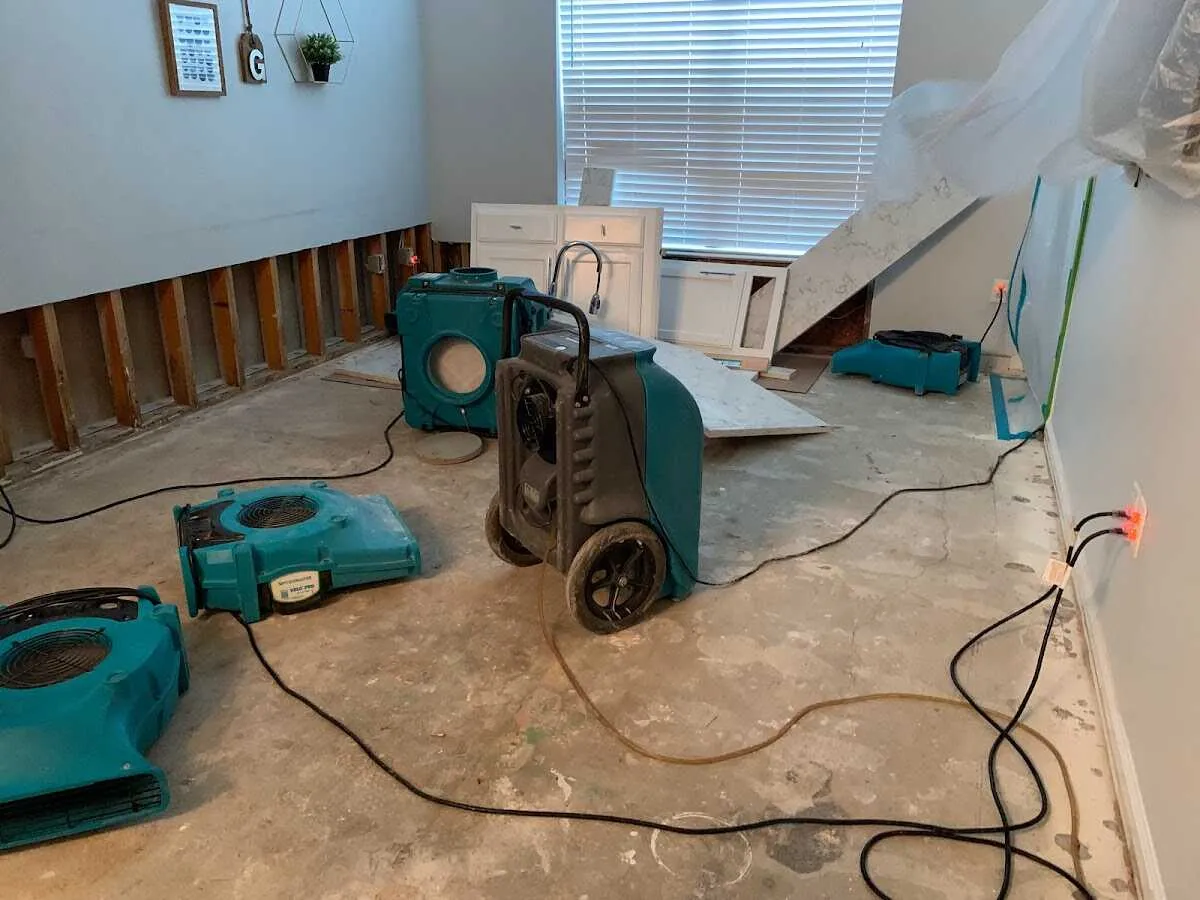 Dehumidifier in flood-cut room for Water Extraction & Removal in Eaton Rapids